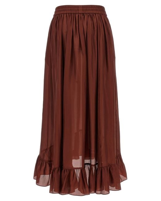 Zimmermann Brown Silk Mini Skirt