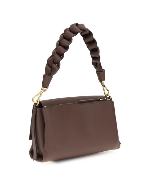 Coccinelle Brown Boheme Shoulder Bag Calf Leather Bos Taurus