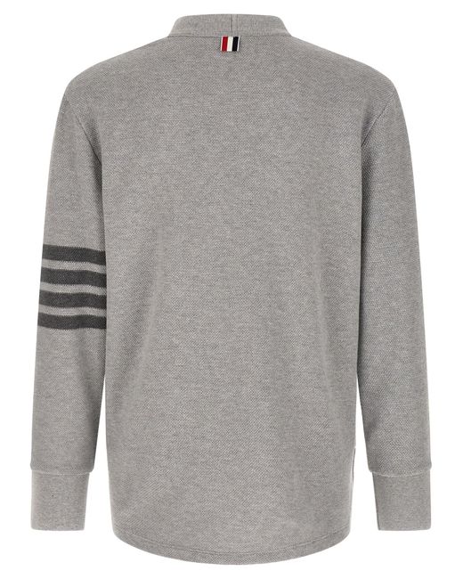 Thom Browne Gray 4Bar Cardigan for men