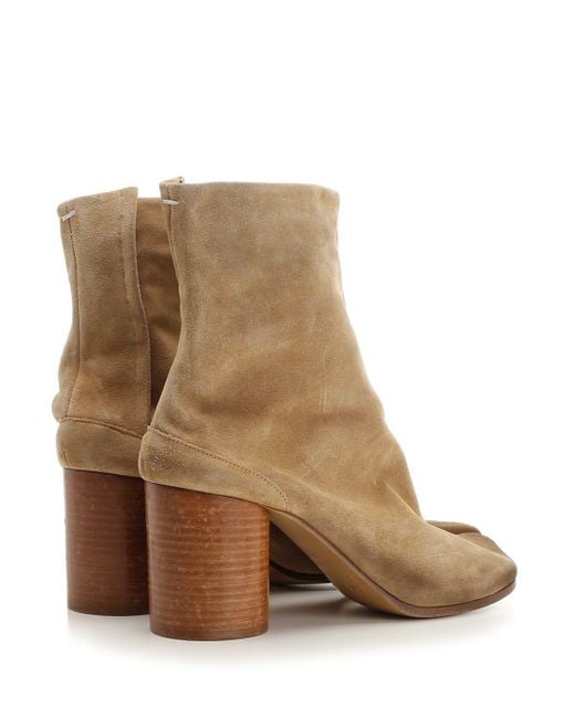 Maison Margiela Brown Tabi Suede Ankle Boot