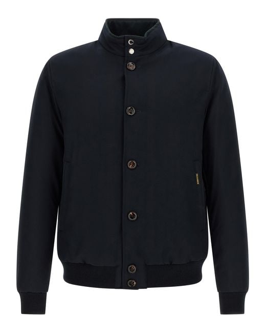 Moorer Blue Wool Bomber Clothing for men