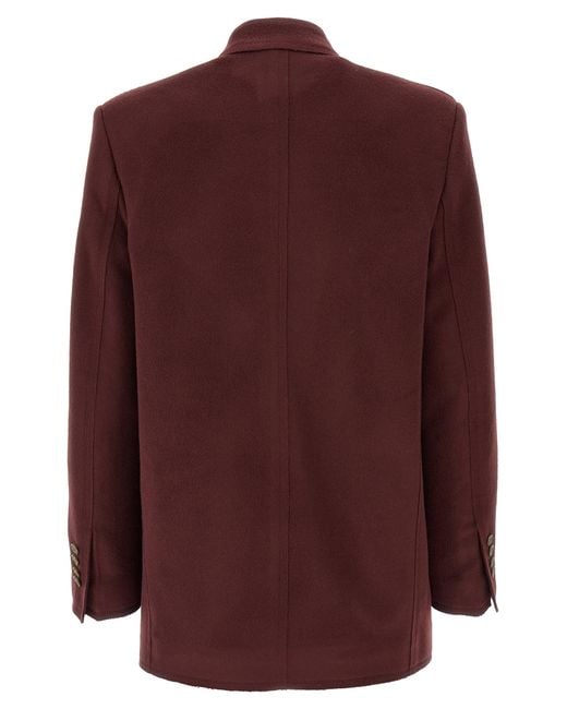 Etro Purple Double-Breasted Blazer Wool Blazer, Suits
