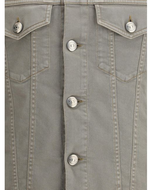 Brunello Cucinelli Gray Denim Jacket for men
