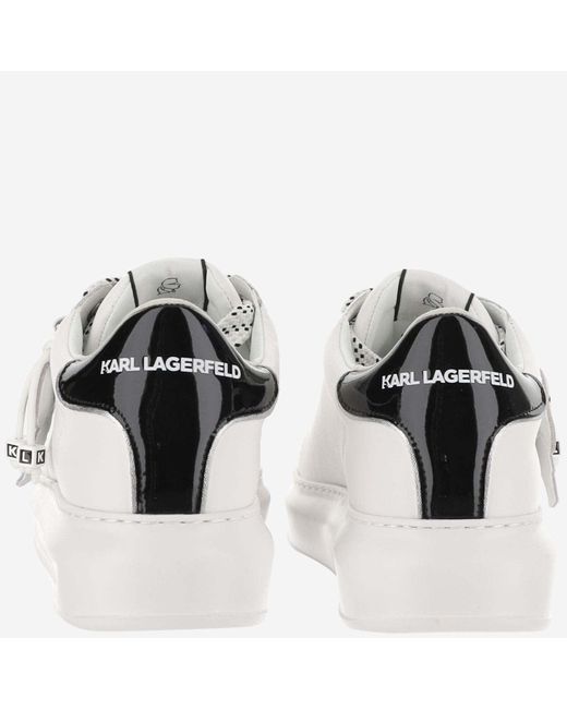 Karl Lagerfeld White Leather Sneakers With Logo
