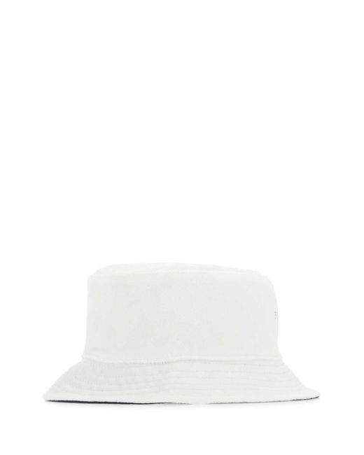 Fred Perry White Terry Fabric Hat for men