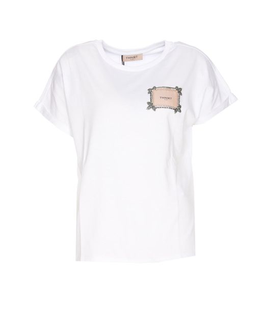 Twin Set White Logo T-Shirt