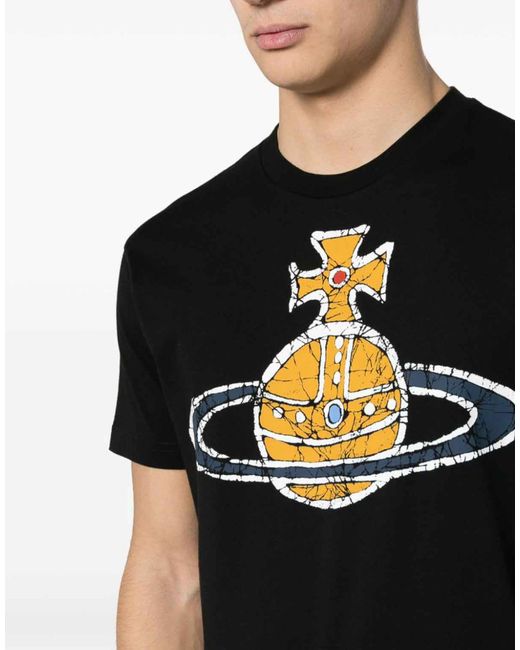 Vivienne Westwood Black Time Machine Orb Logo T-Shirt Clothing Polo & T-Shirts for men