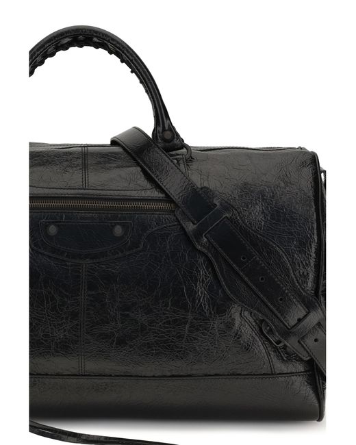 Balenciaga Black Large Le City Boston Travel Bag Lamb Ovis Aries for men