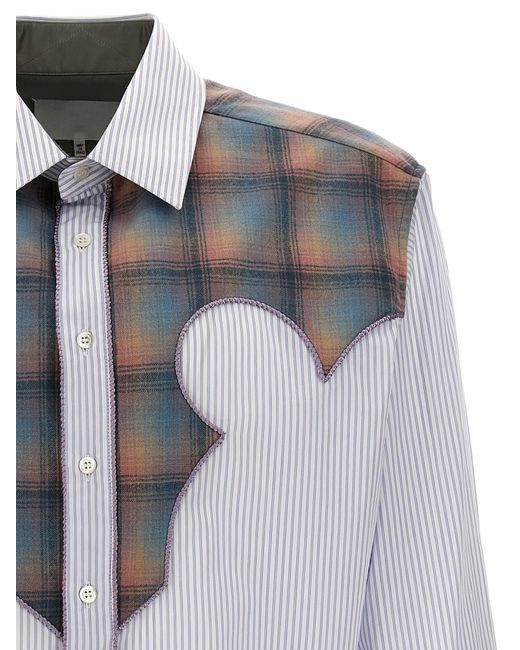 Maison Margiela Gray Pendleton Yoke Pinstripe Shirt for men