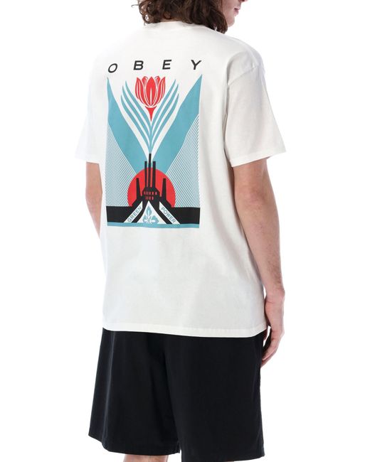Obey White Power Factory T-Shirt for men