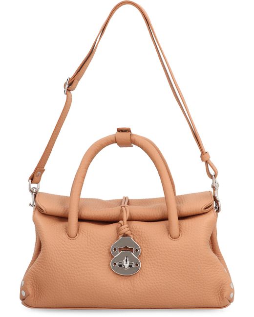 Zanellato Brown Leather Handbag Centauro S Cowhide Handbags