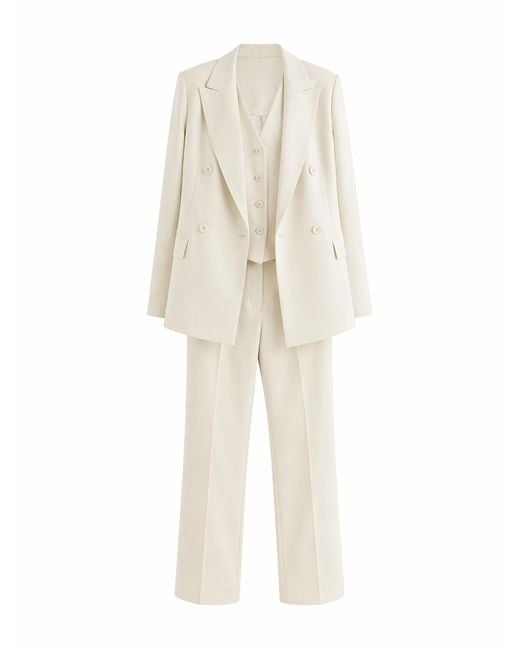 Max Mara White Dress Studio Virgin Wool; Lining: Acetate