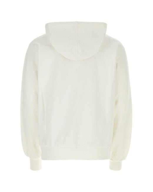 Marni White Ivory Cotton Sweatshirt for men