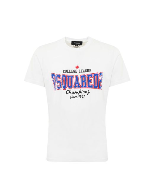 DSquared² White College League T-Shirt for men