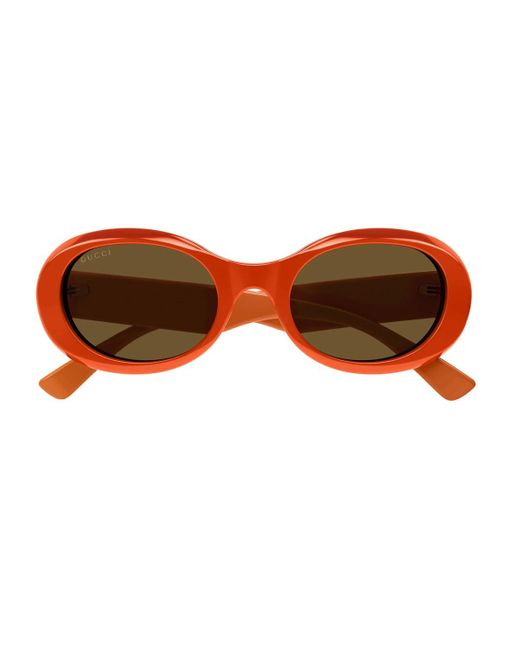 Gucci Brown Gg1587S Linea Lettering Sunglasses