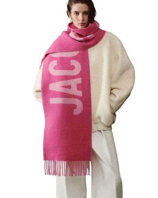 Jacquemus Pink Scarf Wool Accessories