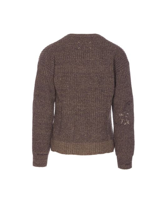 Maison Margiela Brown Sweaters Virgin Wool for men