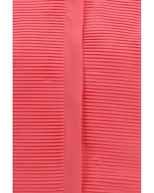 Tom Ford Red Tuxedo Shirt Pleated Bib Silk