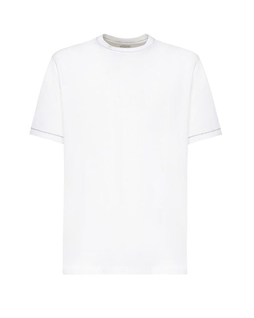 Eleventy White Cotton T-Shirt for men
