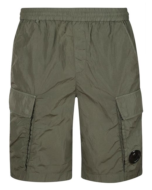 C P Company Green Chrome-R Bermuda Shorts for men