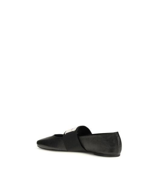Givenchy Black Lamb Ovis Aries Ballet Flats