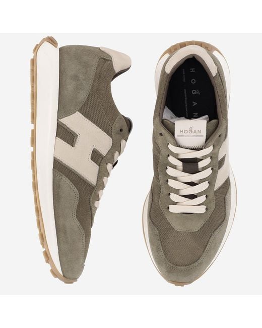 Hogan Gray Sneakers H601 Suede Trainers for men