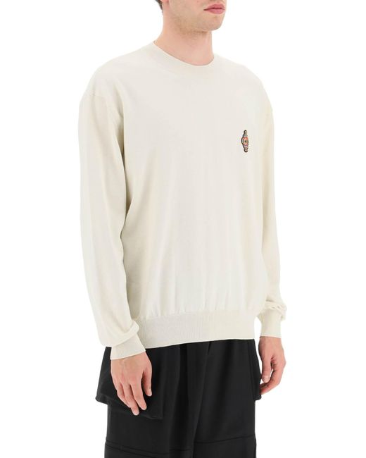 Marcelo Burlon White Sunset Cross Cotton Sweater for men