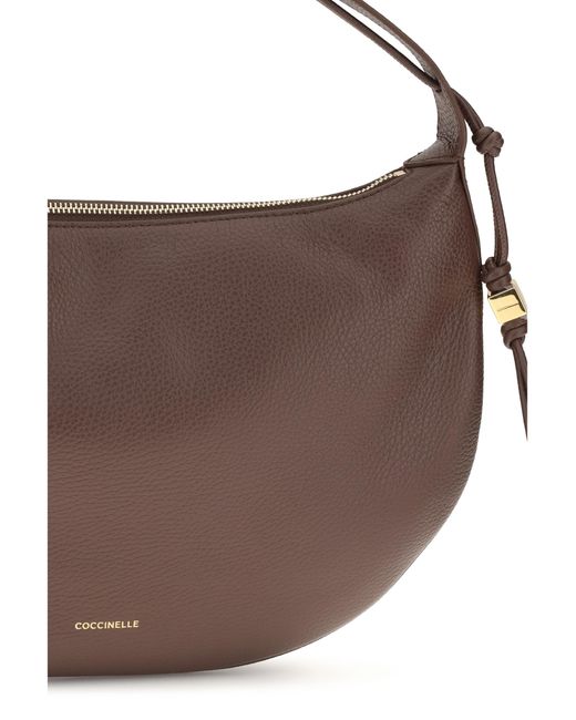 Coccinelle Brown Thess Shoulder Bag Calf Leather Bos Taurus