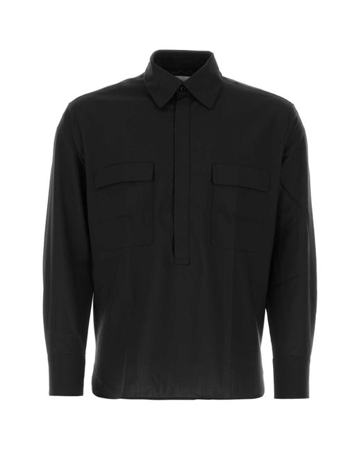 PT01 Black Wool Shirt for men