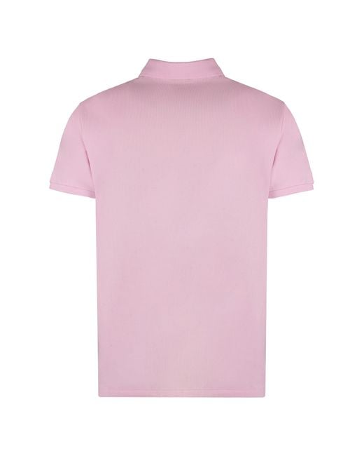 Polo Ralph Lauren Pink Logo Embroidery Cotton-Piqué Polo Shirt for men