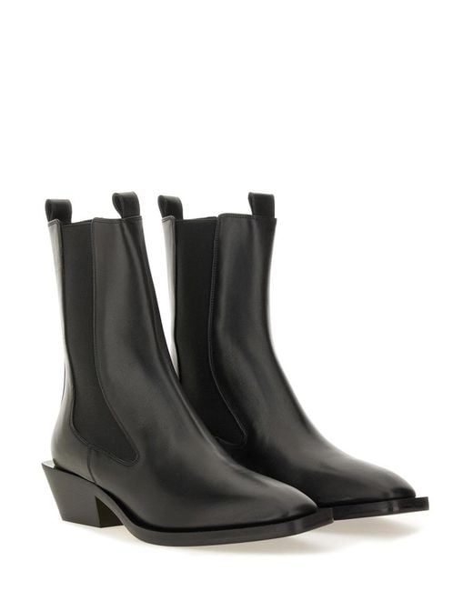 Aeyde Black Leather Boot Calf