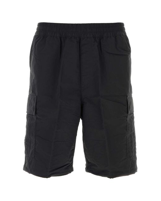 Carhartt Black Nylon Evers Cargo Shorts for men