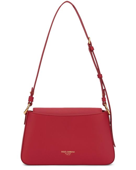 Dolce & Gabbana Red Shoulder Phone Bag Calfskin