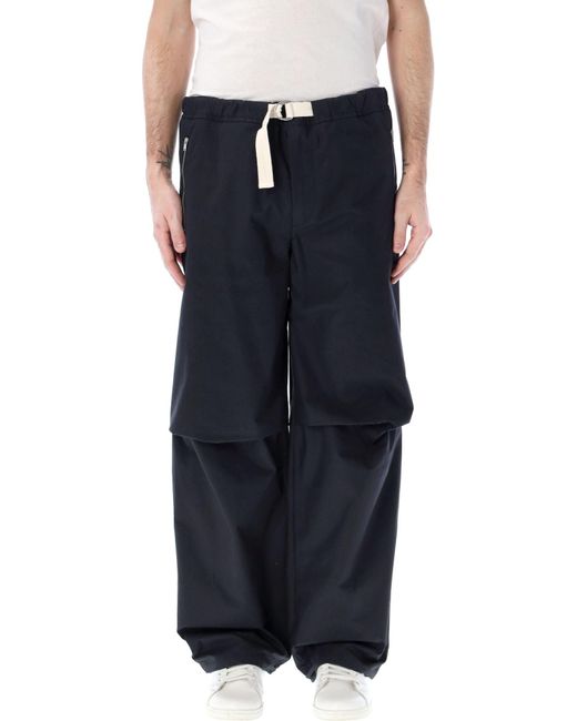Jil Sander Blue Belted Cargo Pants for men