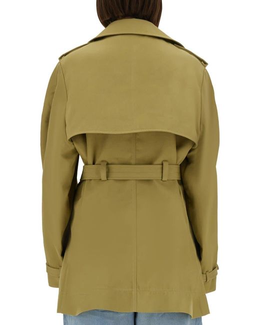 Ganni Green Trench Midi