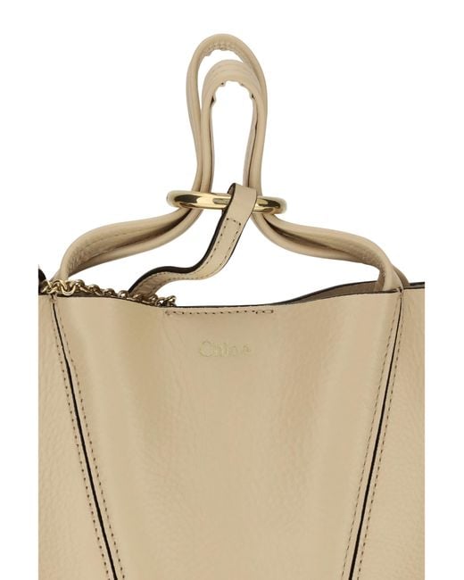Chloé White Spin Shoulder Bag Calf Leather Bos Taurus