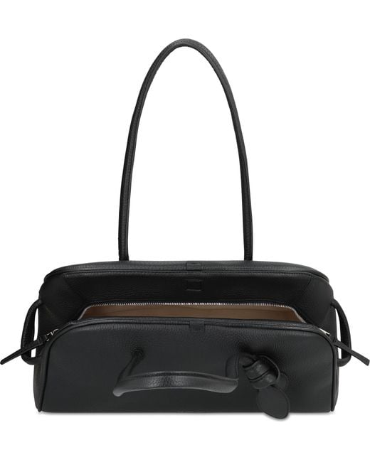 Jacquemus Black Bowling Bag Leather Tourism