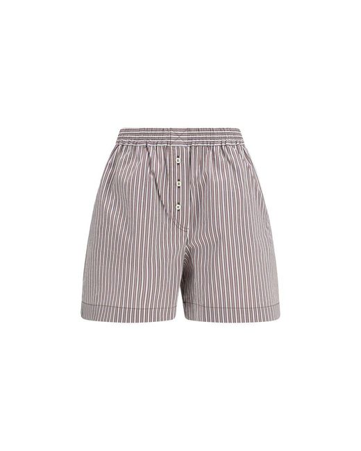 Brunello Cucinelli Gray Multicolor Cotton Bermuda Shorts
