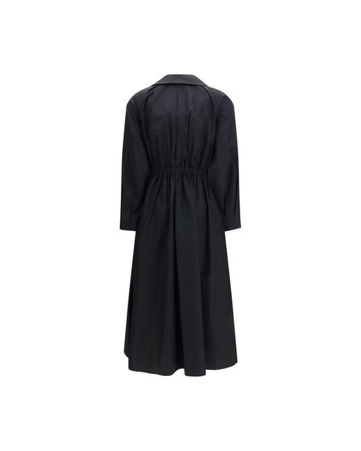 Max Mara Black Cotton Casual Dress