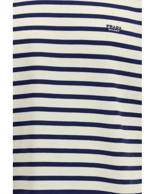 Prada Multicolor Short-Sleeve Cotton Sweater for men