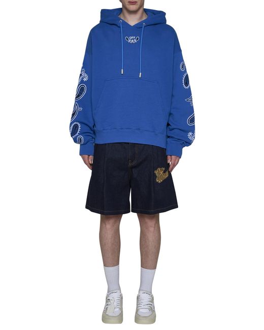 Off-White c/o Virgil Abloh Blue Off Sweaters for men