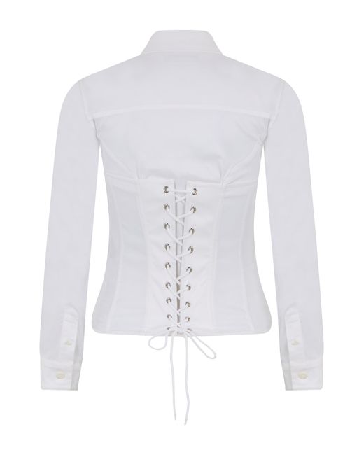 Balenciaga White Shirt Cotton Long-Sleeve