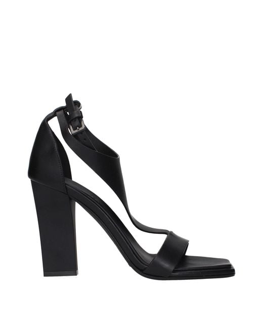 Max Mara Black Heeled Sandals Ankle Strap