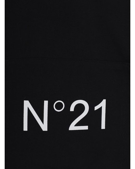 N°21 Black Hoodie Cotton Hoods & Sweatshirts for men