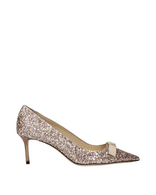 Jimmy Choo Pink Plastic Mid Heel Pumps