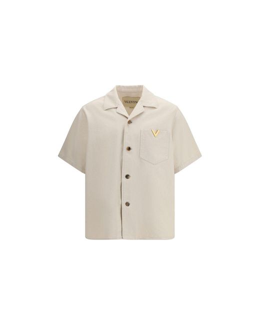 Valentino Garavani Natural Beige Denim Shirt for men