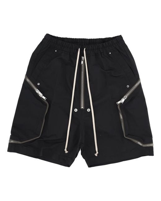 Rick Owens Black Heizer Bela Shorts for men