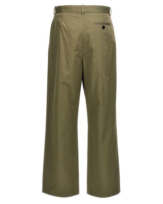 Loewe Green Central Pleated Trousers for men