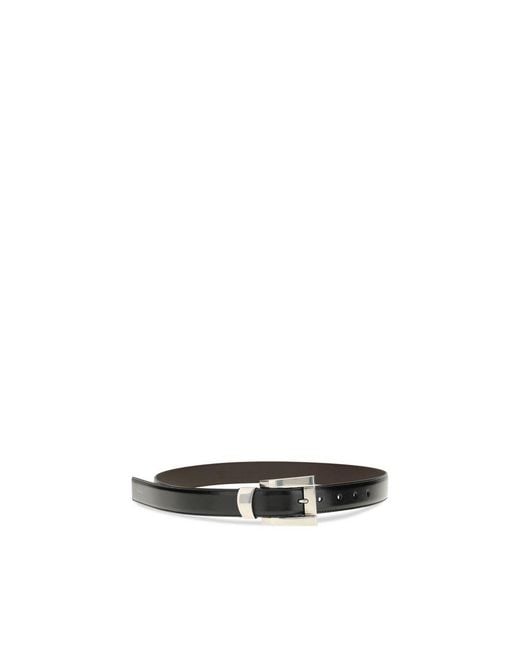 Versace Black Calf Leather Bos Taurus Regular Belt