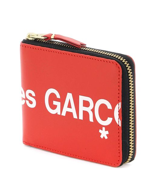 Comme des Garçons Red Comme Des Garcons Wallet Zip-around With Maxi Logo